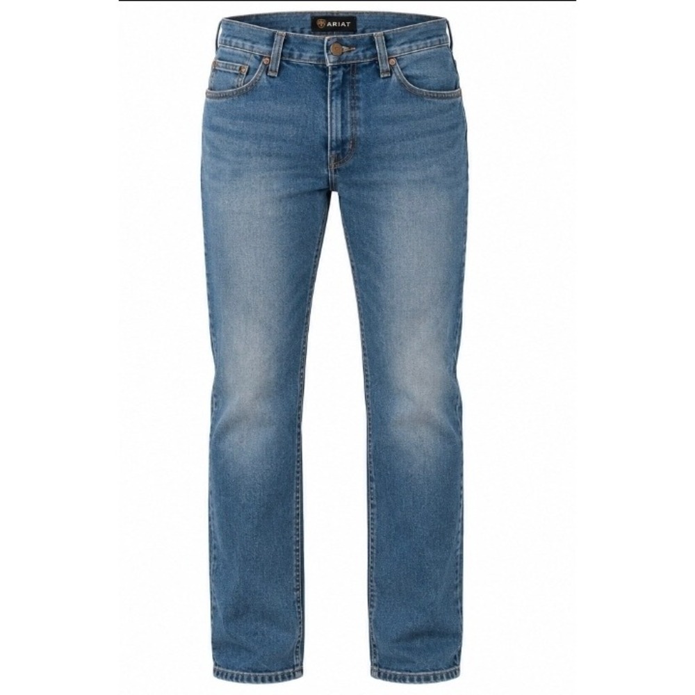 Ariat Rebar M4 Relaxed Boot Cut Jeans Mens 36x30 Light Wash Denim Work Pants